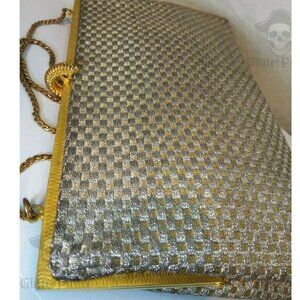The "Queen’s Bag" | Authentic Vintage Leu Locati 24k Gold & Silver Mesh Clutch